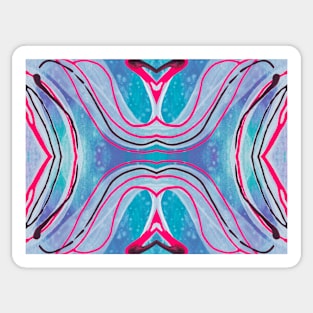 Fluid painting "neutralize your brain" kaleidoscope Sticker